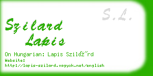 szilard lapis business card